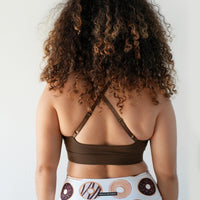 muscles and donuts chocolate sports bra