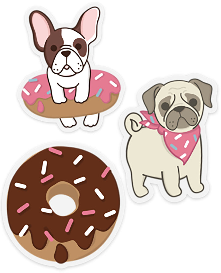 muscles and donuts cute sticker pack