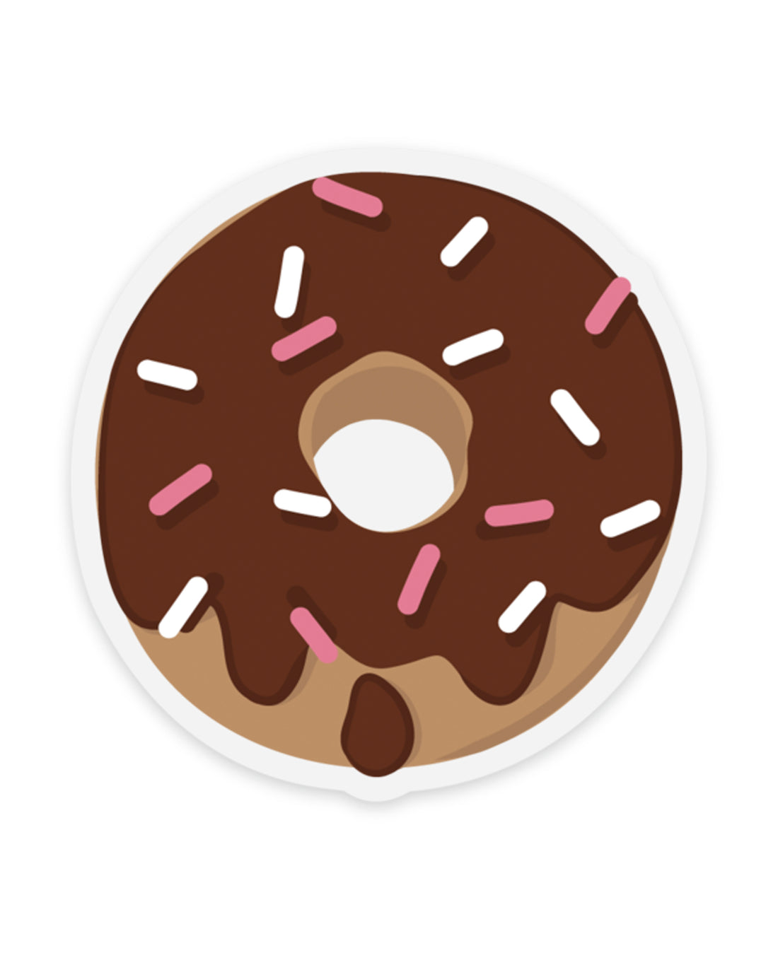 Chocolate Donut Clear Sticker