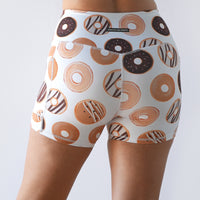 Muscles and Donuts donuts shorts with chocolate donut print