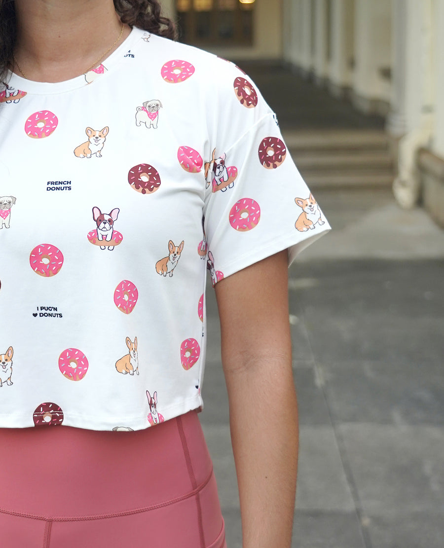 Dogs & Donuts - All Over Print Crop Top