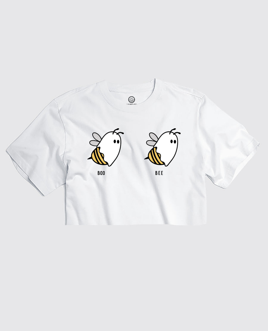 Boo Bee - White Cropped Tee LIMITED RELEASE