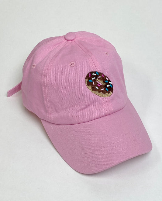 Chocolate Donut Dad Hat -Pink