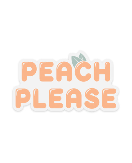 PEACH PLEASE Clear Sticker