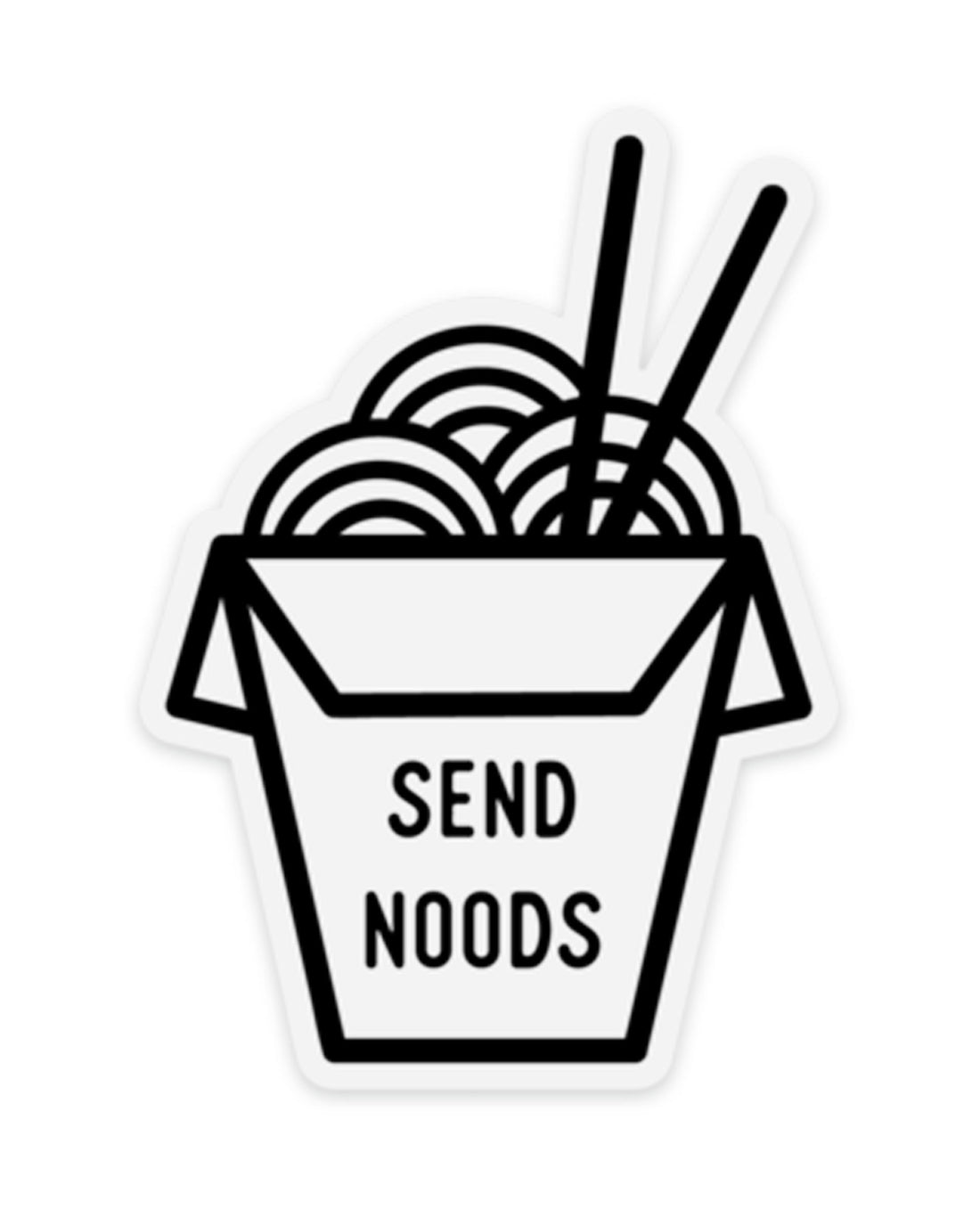 Noods! Take-Out Box Clear Sticker